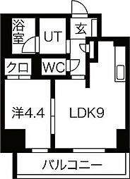 グラヴィーア江坂江の木町 1LDKの間取図画像