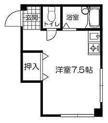 サニーエイト ワンルームの間取図画像