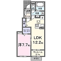 プラム　II 102 ｜ 福岡県八女郡広川町大字新代691番地1（賃貸アパート1LDK・1階・50.14㎡） その2