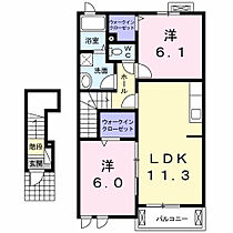 福岡県うきは市吉井町生葉740番地1（賃貸アパート2LDK・2階・57.57㎡） その2