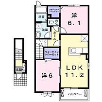 福岡県久留米市北野町十郎丸1420番地（賃貸アパート2LDK・2階・57.63㎡） その2