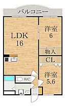 プランドール大和八木II  ｜ 奈良県橿原市小綱町（賃貸マンション2LDK・2階・60.10㎡） その2