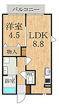 シャーメゾンアスカ  ｜ 奈良県橿原市八木町３丁目（賃貸アパート1LDK・1階・35.30㎡） その2