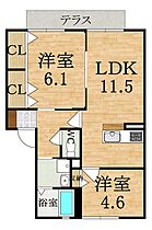 奈良県橿原市地黄町（賃貸アパート2LDK・1階・52.54㎡） その2