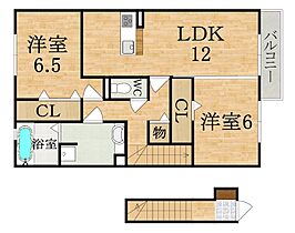 ブリリアントコート  ｜ 奈良県磯城郡田原本町大字千代（賃貸アパート2LDK・2階・68.74㎡） その2