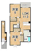 ポライトリーA  ｜ 奈良県大和高田市曽大根１丁目（賃貸アパート2LDK・2階・58.48㎡） その2