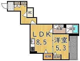 奈良県大和高田市大中東町（賃貸マンション1LDK・4階・41.50㎡） その2