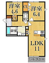 グランドゥールいずみ  ｜ 奈良県奈良市中山町（賃貸アパート2LDK・1階・53.10㎡） その2