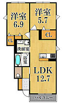 薬師郷  ｜ 奈良県奈良市西ノ京町（賃貸アパート2LDK・1階・56.03㎡） その2