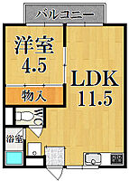 浦島ハイツ  ｜ 奈良県奈良市宝来３丁目（賃貸アパート1LDK・2階・38.00㎡） その2