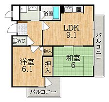 奈良県奈良市学園朝日町（賃貸マンション2LDK・1階・49.14㎡） その2