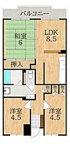 UR奈良・学園前B  ｜ 奈良県奈良市学園朝日町（賃貸マンション3LDK・4階・63.00㎡） その2