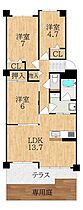 奈良県奈良市鶴舞西町（賃貸マンション3LDK・1階・68.95㎡） その2