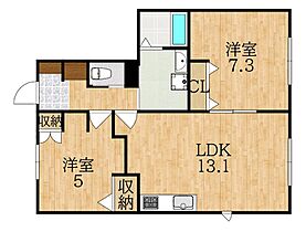 ボヌール学園前  ｜ 奈良県奈良市学園南２丁目（賃貸アパート2LDK・1階・60.46㎡） その2