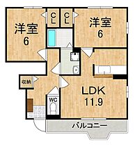 ブライトヒルA  ｜ 奈良県生駒郡三郷町勢野北４丁目（賃貸アパート2LDK・1階・56.14㎡） その2