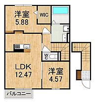 セジュール箸尾II  ｜ 奈良県北葛城郡広陵町大字萱野（賃貸アパート2LDK・2階・57.39㎡） その2