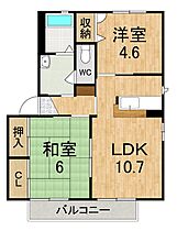 リバープラザB棟  ｜ 奈良県生駒郡平群町吉新４丁目（賃貸アパート2LDK・2階・50.00㎡） その2