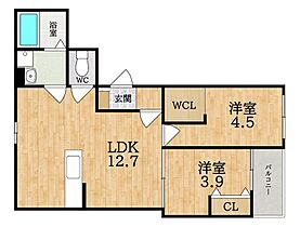 フォレ郡山  ｜ 奈良県大和郡山市筒井町（賃貸アパート2LDK・1階・45.69㎡） その2