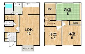 岡嶋メゾネット  ｜ 奈良県奈良市朱雀６丁目（賃貸テラスハウス3LDK・--・76.00㎡） その2