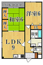 八尾マンション  ｜ 奈良県生駒市上町（賃貸マンション2LDK・2階・52.00㎡） その2