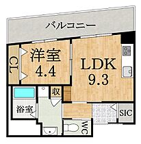 サンミット生駒ザ・ゲート  ｜ 奈良県生駒市山崎新町（賃貸マンション1LDK・8階・36.84㎡） その2