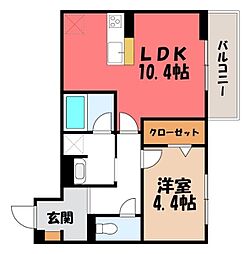 D-Gran 飯田町 1LDKの間取図画像