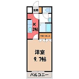 サン・マリカ 1Kの間取図画像