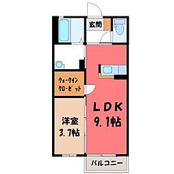 タウンコート B 1階/-