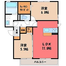 コスタデルソーレ 2LDKの間取図画像