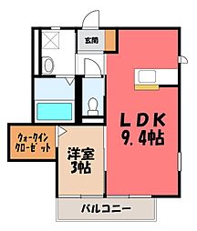 キラテックF12 1SKの間取図画像