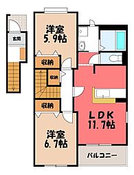 クレア K 2階/-