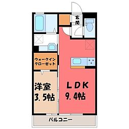 フロンティアセカンド 1LDKの間取図画像