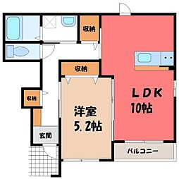 ルピナス 1LDKの間取図画像