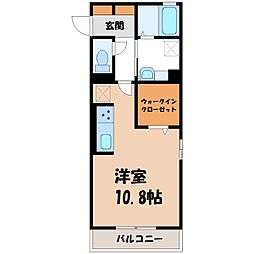 ヤンガー佐野 ワンルームの間取図画像
