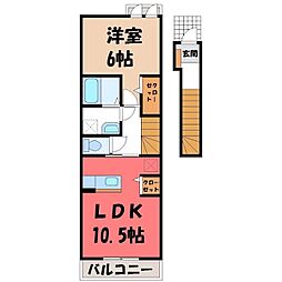 カメリア・フォーリスト 1LDKの間取図画像