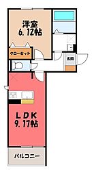 ヴィラレガーロ2 1LDKの間取図画像