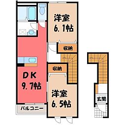 リオグランデ 2DKの間取図画像