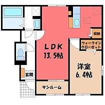 群馬県太田市西本町（賃貸アパート1LDK・1階・50.87㎡） その2