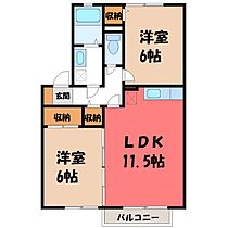 群馬県太田市龍舞町（賃貸アパート2LDK・1階・53.76㎡） その2