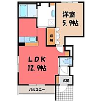 茨城県古河市上辺見（賃貸アパート1LDK・1階・42.78㎡） その2