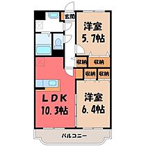 茨城県古河市本町1丁目（賃貸マンション2LDK・1階・55.51㎡） その2