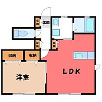 群馬県太田市下浜田町（賃貸アパート1LDK・1階・46.99㎡） その2