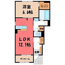 カーサ ミニョン A  ｜ 群馬県太田市東別所町（賃貸アパート1LDK・1階・52.38㎡） その2