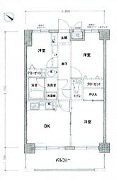 ライオンズマンション木更津巌根 203 3DKの間取り