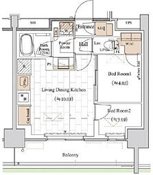 ブランシエスタ木場 2LDKの間取図画像