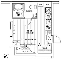 東京メトロ東西線 門前仲町駅 徒歩7分の賃貸アパート 2階ワンルームの間取り