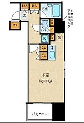 プレール・ドゥーク八丁堀 1Kの間取図画像