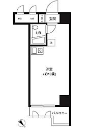 グランドハイツ八丁堀 ワンルームの間取図画像