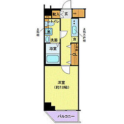 CREVISTA豊洲BaySide2 1Kの間取図画像