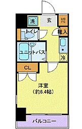 メインステージ門前仲町 1Kの間取図画像